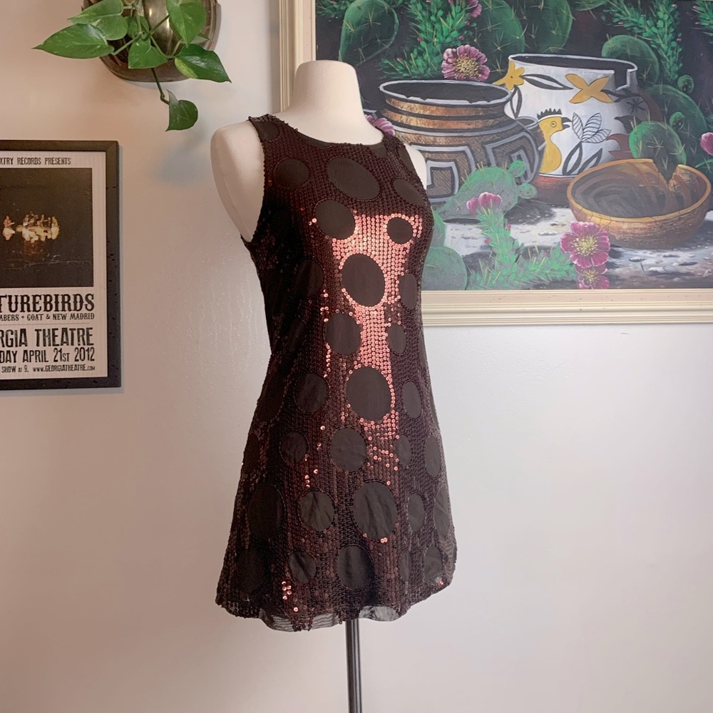 Sequin mod mini dress
